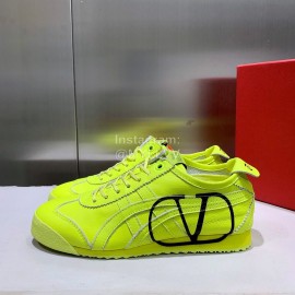 Valentino Joint Name Onitsuka Tiger Casual Leather Shoes Yellow