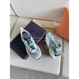 Valentino Autumn Winter Couple Color Matching Sneakers Blue