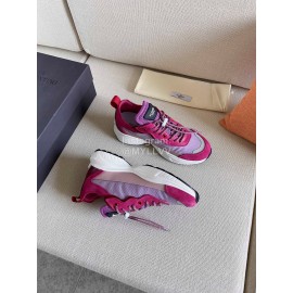 Valentino Autumn Winter Couple Color Matching Sneakers Purple