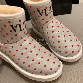 Valentino Fall Winter Love Pattern Wool Boots For Women