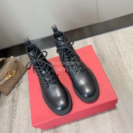 Valentino Fashion Calf Martin Boots For Women Black