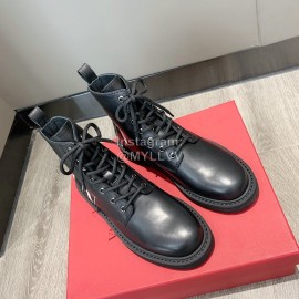 Valentino Fashion Calf Martin Boots For Women Black