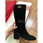 Valentino Autumn Winter New Leather Women Long Boots
