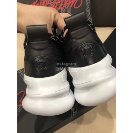 Versace Thick Soled Mesh Sneakers For Men And Women Black