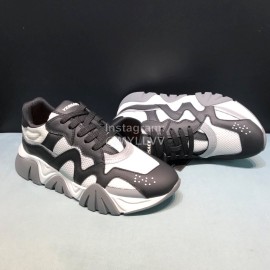 Versace Mesh Leather Thick Soled Sneakers For Men And Women 