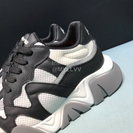 Versace Mesh Leather Thick Soled Sneakers For Men And Women 