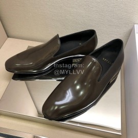 Versace Brown Calf Leather Casual Loafers For Men