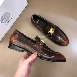 Versace New Calf Leather Business Shoes For Men Brown