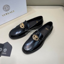 Versace Fashion Leather Business Shoes For Men Black