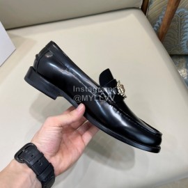 Versace Fashion Leather Business Shoes For Men Black