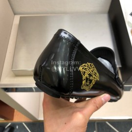 Versace Black Cowhide Business Shoes For Men
