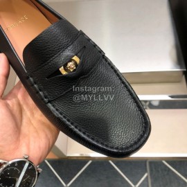 Versace New Cowhide Business Shoes For Men Black