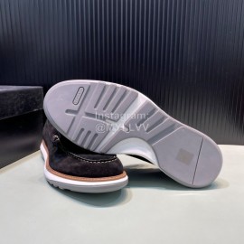 Versace Velvet Cowhide Hardware Buckle Shoes For Men Black