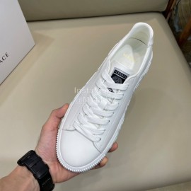 Versace New Calf Leather Casual Sneakers For Men White