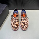 Versace Fashion Leopard Lace Up Casual Shoes For Men
