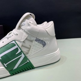 Valentino Garavani Leather High Top Sneakers For Men And Women Green