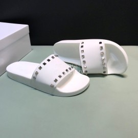 Valentino Fashion Rivet Slippers For Men And Women White