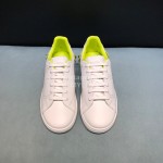 Valentino Leather Casual Sneakers For Men And Women Yellow