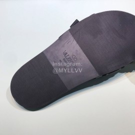 Valentino Black Cowhide Ribbon Slippers For Men