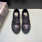 Valentino Garavani Rockrunner Camouflage Cowhide Sneakers For Men Black
