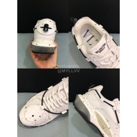 Valentino Leather Thick Soled Sneakers For Men 