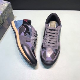 Valentino Classic Leather Casual Sneakers For Men