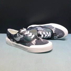 Valentino Cowhide Canvas Casual Sneakers For Men Black