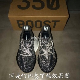 Yeezy 350v2 “Black Static Refective” For Men And Women