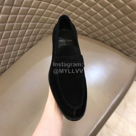 Ysl Fashion Cowhide Loafers For Men Black