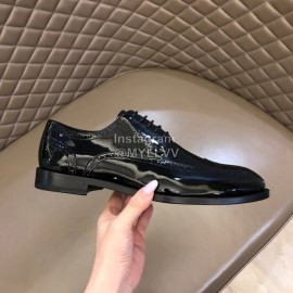 Ysl Carved Cowhide Lace Up Business Shoes For Men