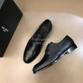 Ysl Cowhide Lace Up Business Shoes For Men Black