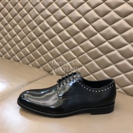 Ysl Calf Leather Lace Up Business Shoes For Men
