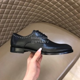 Ysl Calf Leather Lace Up Business Shoes Black For Men