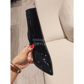 Ysl Fashion Patent Leather Pointed High Heel Boots For Women 