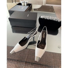 Ysl Patent Leather High Heels For Women White
