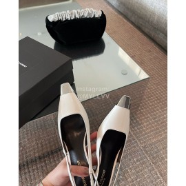 Ysl Patent Leather High Heels For Women White