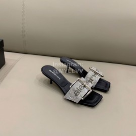 Alexander Wang Silk Sheepskin High Heeled Slippers For Women