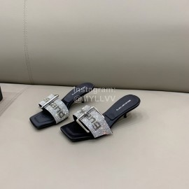 Alexander Wang Silk Sheepskin High Heeled Slippers For Women