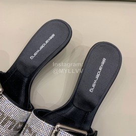 Alexander Wang Silk Sheepskin High Heeled Slippers For Women