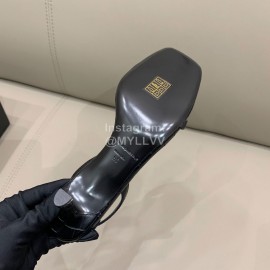 Alexander Wang New Black Silk Sheepskin High Heeled Sandals For Women 