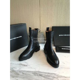 Alexander Wang Black Leather New High Heel Boots For Women