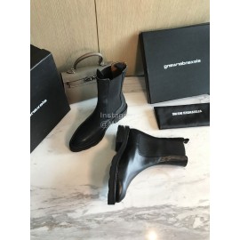 Alexander Wang Black Leather New High Heel Boots For Women