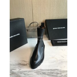 Alexander Wang Black Leather New High Heel Boots For Women