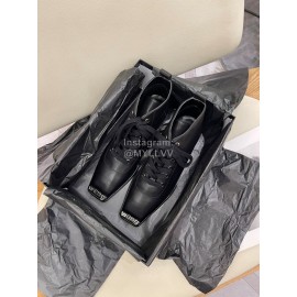 Alexander Wang Autumn Winter Metal Letter Thick Heel Boots For Women