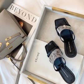 Alexander Wang New Leather Retro High Heel Slippers For Women