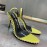 Alexander Wang Spring Summer New Sheepskin High Heel Sandals For Women Yellow