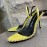 Alexander Wang Spring Summer New Sheepskin High Heel Sandals For Women Yellow