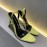 Alexander Wang Spring Summer New Sheepskin High Heel Sandals For Women Yellow