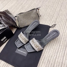 Alexander Wang Spring New Shining Sheepskin Slippers For Women 