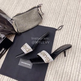 Alexander Wang Spring New Shining Sheepskin Slippers For Women 